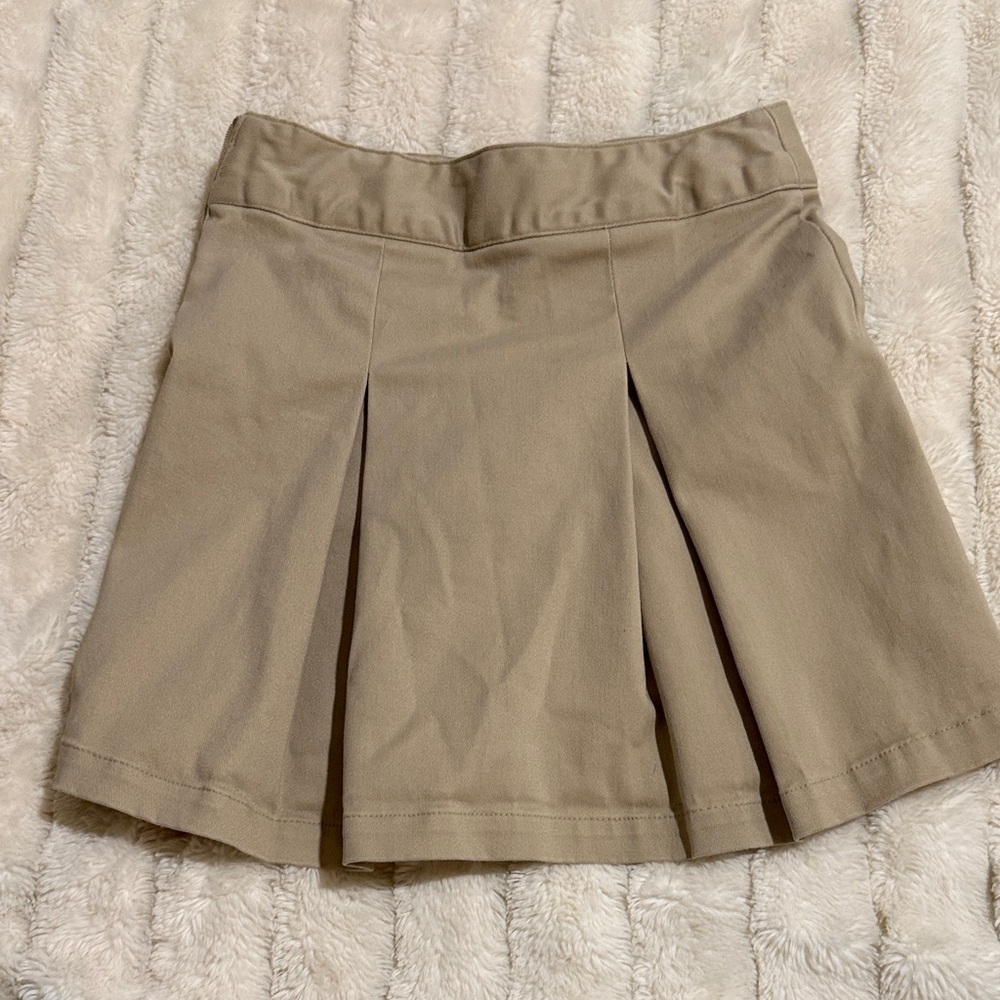 Khaki Tan Uniform Pleated Skirt 5 - Picture 4 of 6